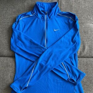 Women's Nike Running Blue Half-Zip Jacket